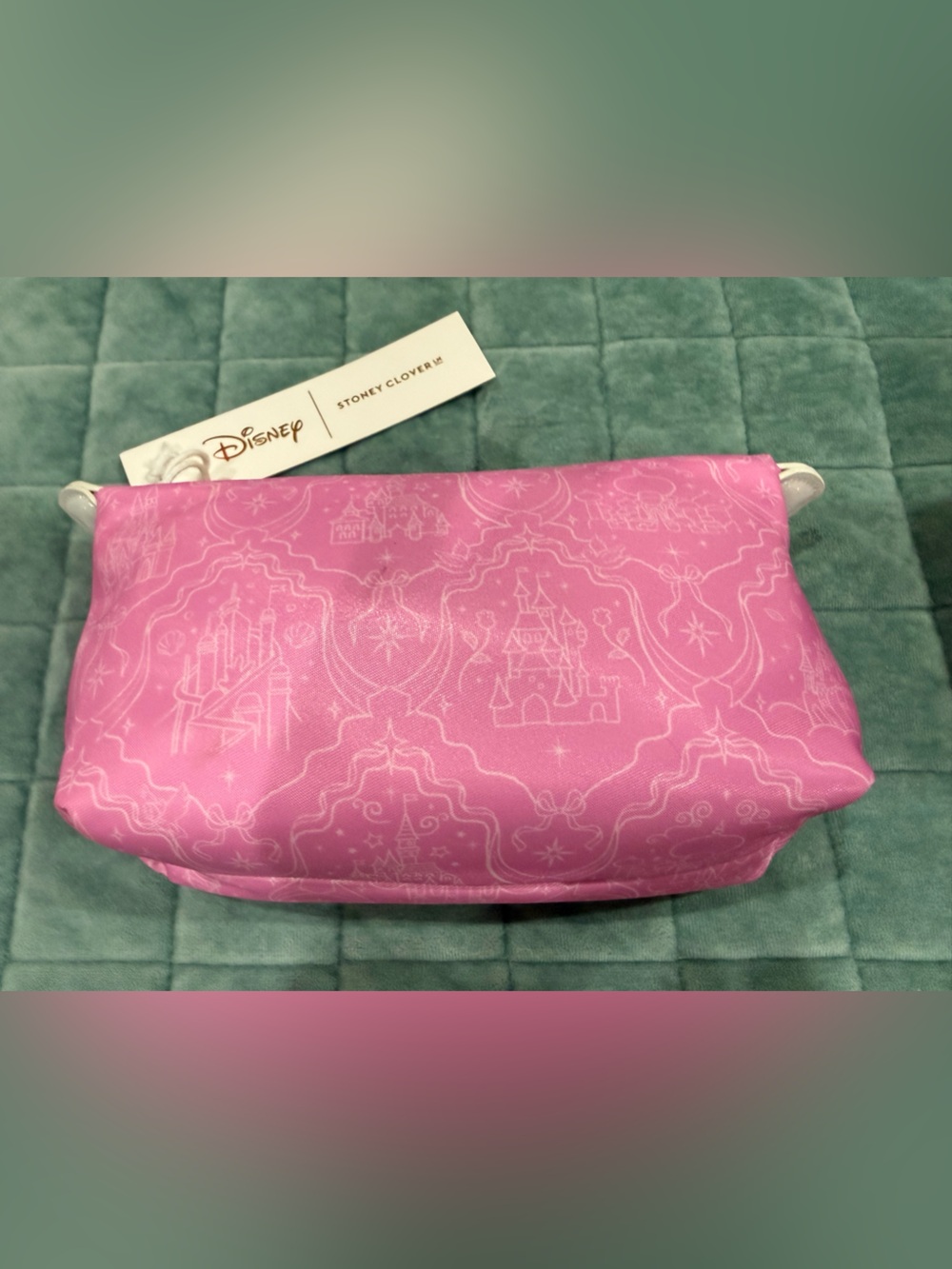 Stoney Clover Lane x Disney “The Castle Awaits” Pink Castle Pouch NWT